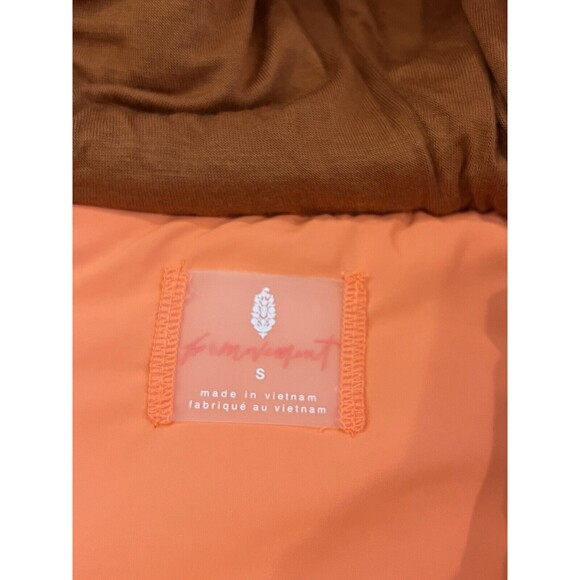 Free People FP Movement Lead The Pack Fleece Pullover Half Zip Coral Size Small - Picture 8 of 11
